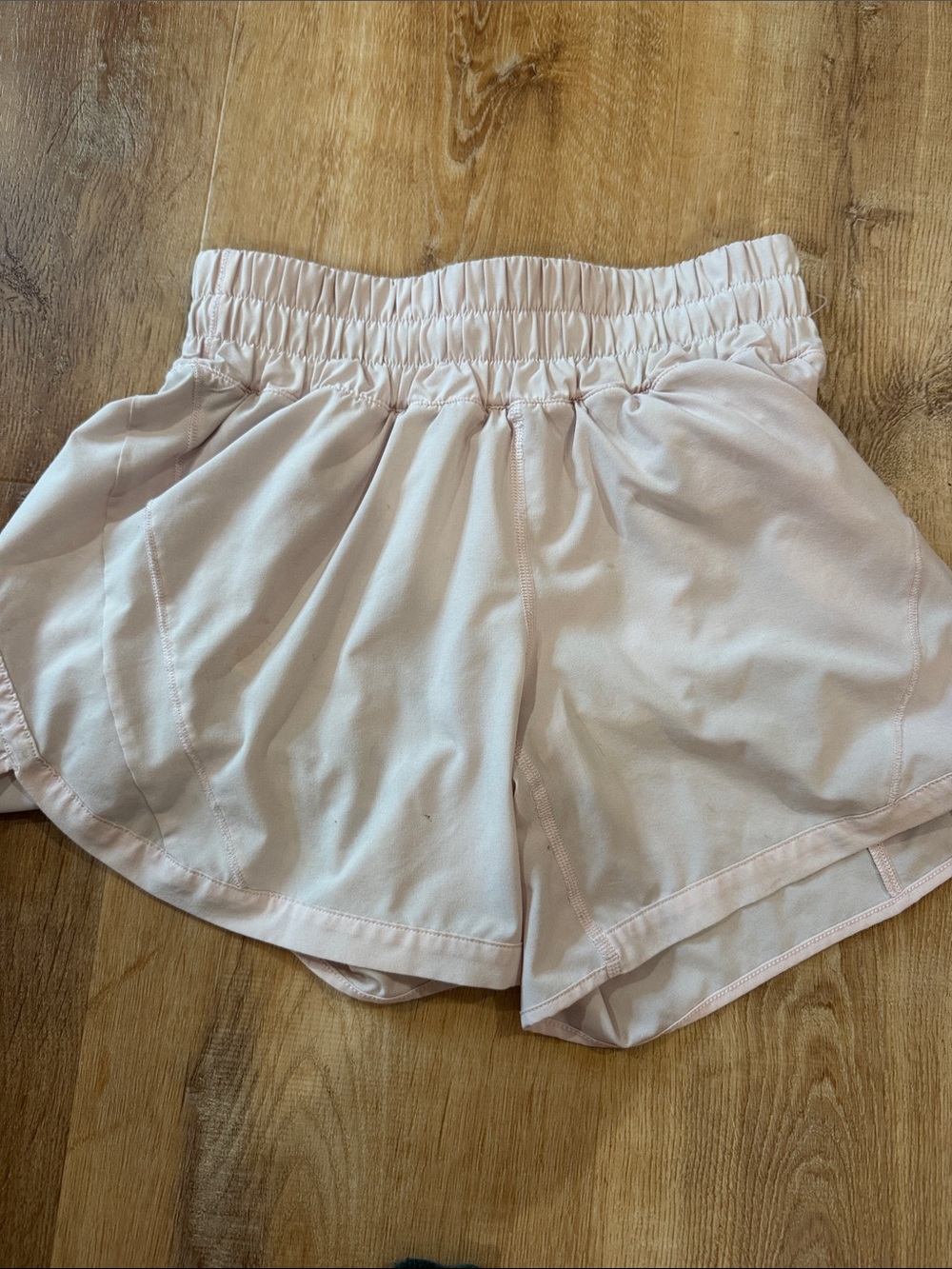 lululemon athletica Pale Pink Elastic Waist Running Shorts